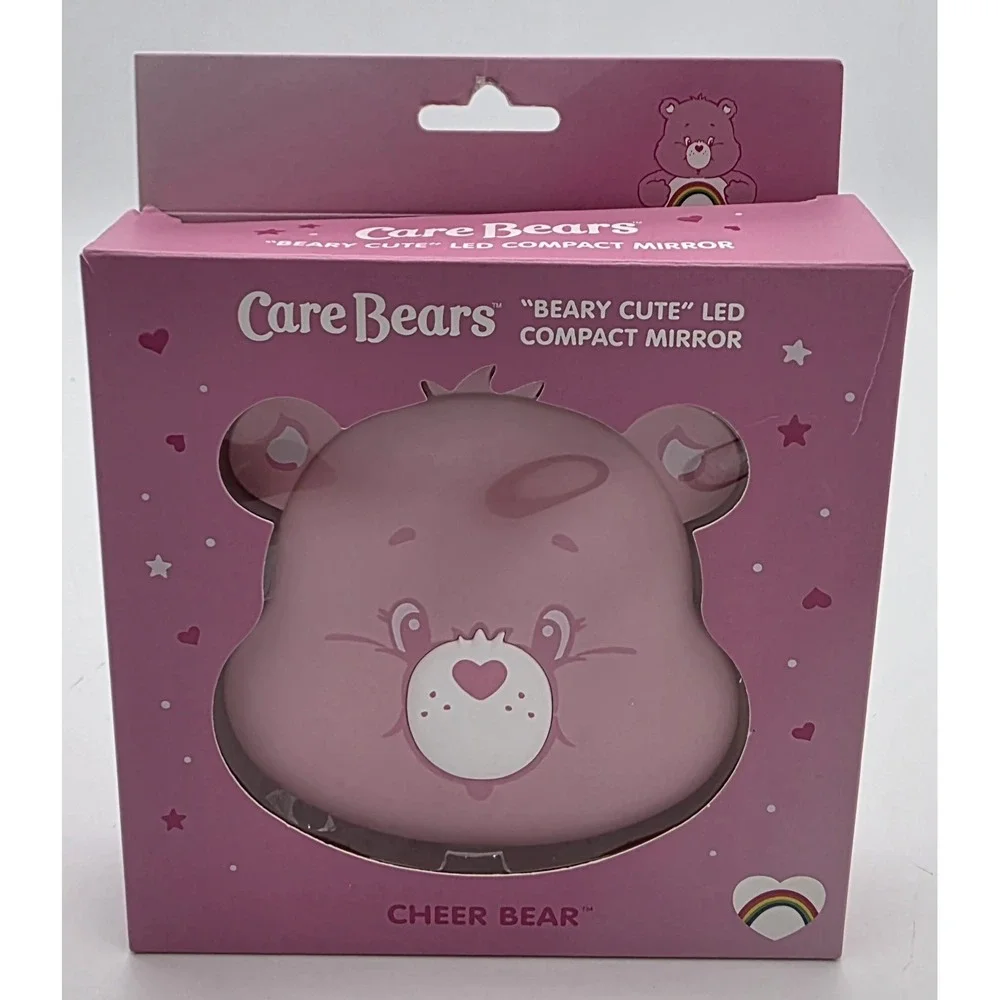 Care Bears Accessories Cosmetic Pouch‎ LED Mirror  Spong & Travel Case New #0188